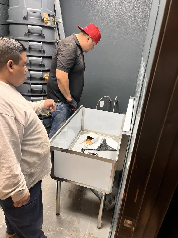 Commercial plumbing and sink installation in Norma
